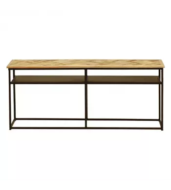 Meta title -  Console teck recyclé 120cm noir