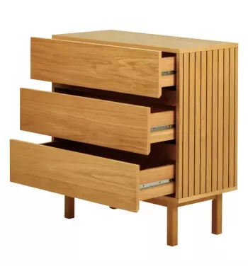 Meta title -  Commode 3 tiroirs naturel