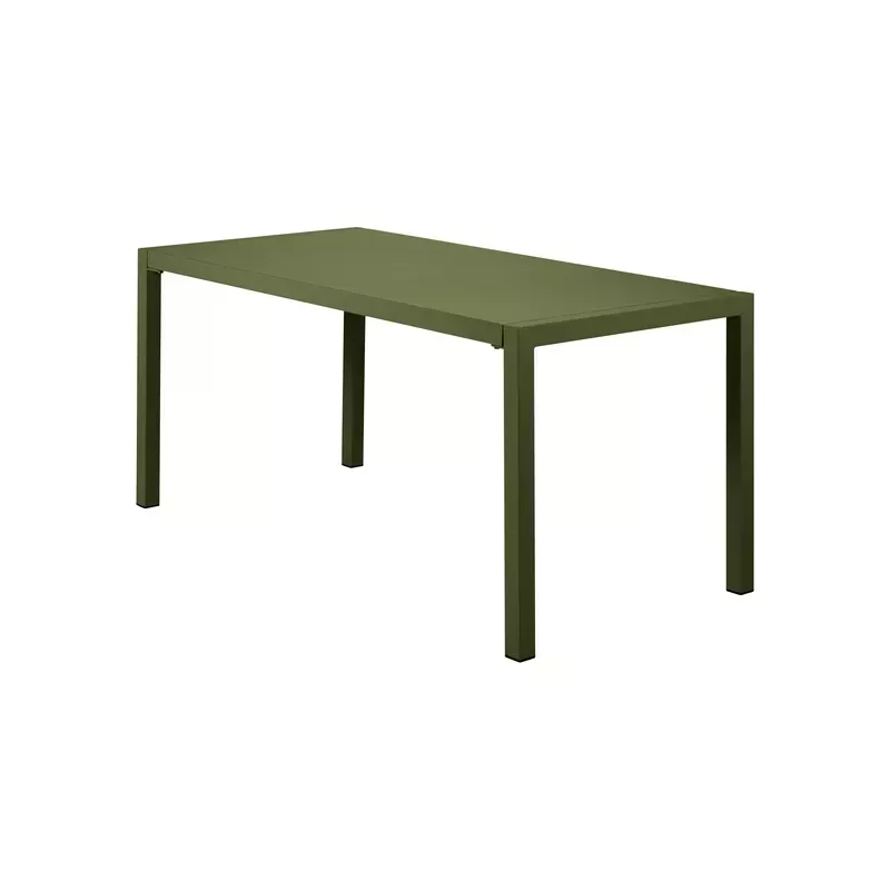Meta title -  Table repas outdoor 160cm métal vert foncé
