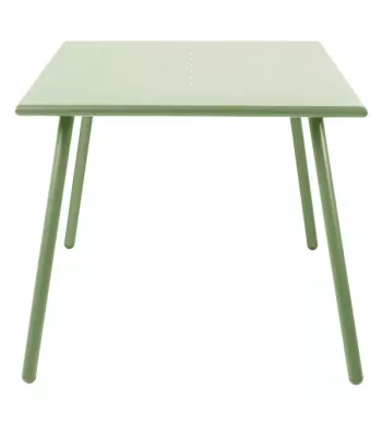 Meta title -  Table repas outdoor métal vert amande