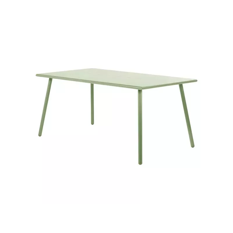 Meta title -  Table repas outdoor métal vert amande