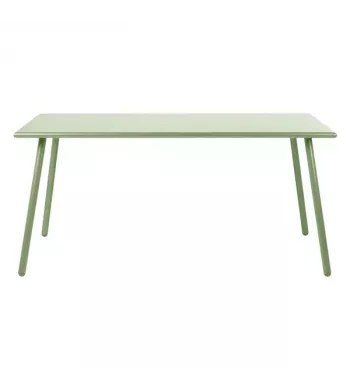 Meta title -  Table repas outdoor métal vert amande