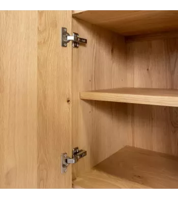 Meta title -  Meuble bas 4 portes chêne naturel