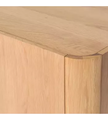 Meta title -  Meuble bas 4 portes chêne naturel