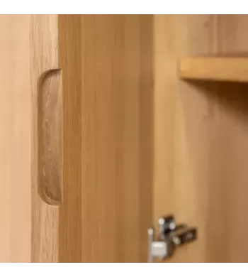 Meta title -  Meuble bas 4 portes chêne naturel