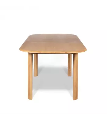 Meta title -  Table repas 160 cm avec allonge chêne naturel