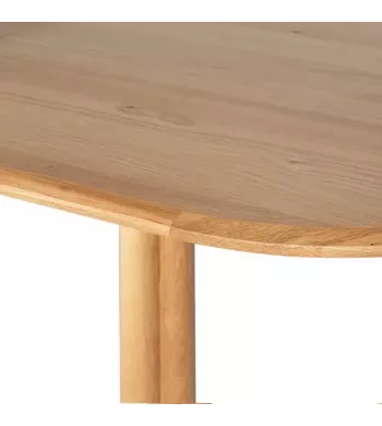 Meta title -  Table repas 160 cm avec allonge chêne naturel