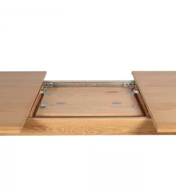 Meta title -  Table repas 160 cm avec allonge chêne naturel