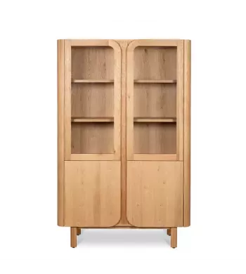 Meta title -  Vitrine 4 portes 2 en verre et 2 en bois