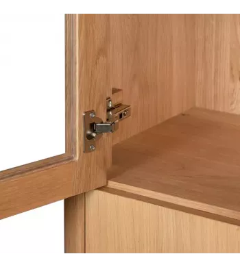 Meta title -  Vitrine 4 portes 2 en verre et 2 en bois