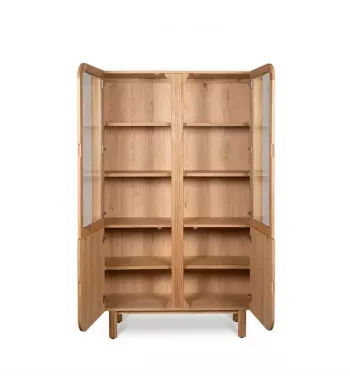 Meta title -  Vitrine 4 portes 2 en verre et 2 en bois
