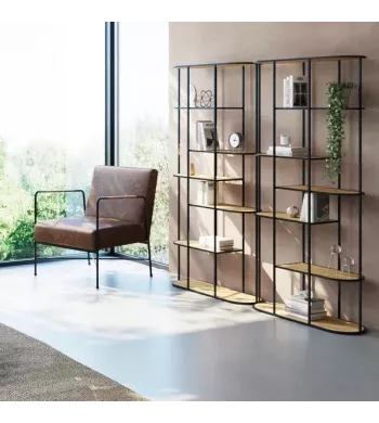 Meta title -  Bibliothèque chêne naturel