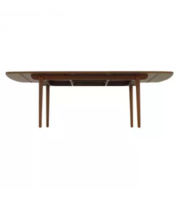 Meta title -  Table repas 200 cm avec allonge de 50 cm acajou massif
