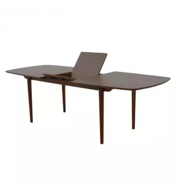 Meta title -  Table repas 200 cm avec allonge de 50 cm acajou massif