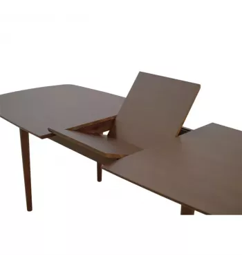 Meta title -  Table repas 200 cm avec allonge de 50 cm acajou massif