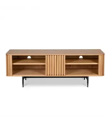 Meta title -  Meuble télé 4 niches chêne naturel