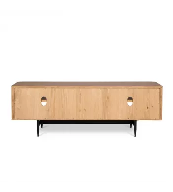 Meta title -  Meuble télé 4 niches chêne naturel
