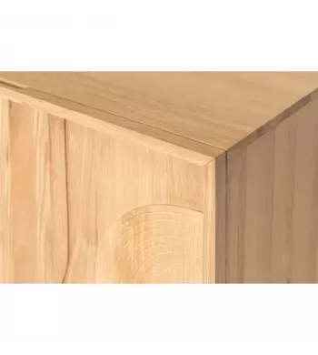 Meta title -  Meuble bas 4 portes chêne naturel