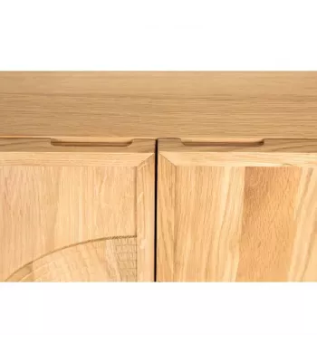 Meta title -  Meuble bas 4 portes chêne naturel