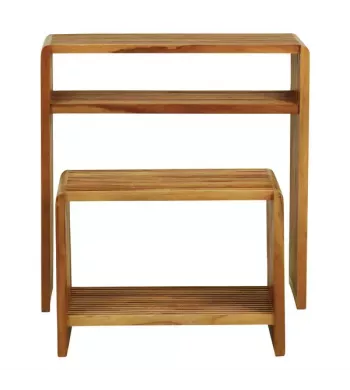 Meta title -  Consoles gigognes teck recyclé 74cm - Set de 2