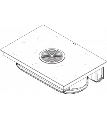 GP4 table de cuisson induction avec dispositif aspirant – Recyclage d‘