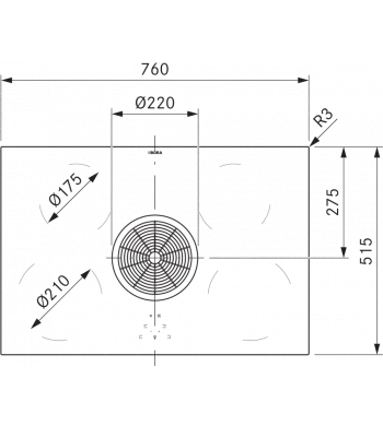 GP4 table de cuisson induction avec dispositif aspirant – Recyclage d‘